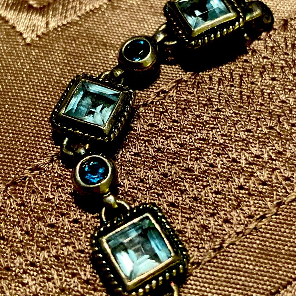 Light blue topaz box bracelet in sterling silver